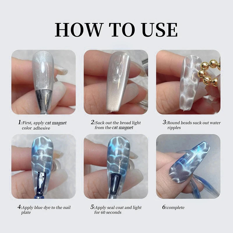 5mm Round Magnet Balls Multi-function Nails Sparkling Flower Carving Cat Magnet Strong Magnetic Stick Manicure DIY Magnet Rod
